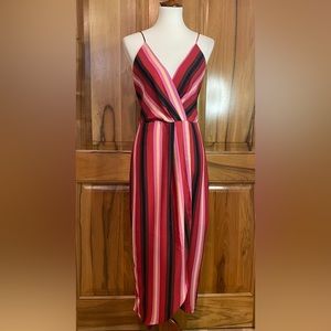 WAYF - Candy-Striped Spaghetti-Strap Hi-Lo Maxi Wrap Sundress, Nordstrom/Saks, M